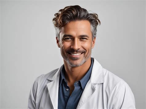 Premium Ai Image Doctor Man Posing And Smiling At Camera Studio Shot