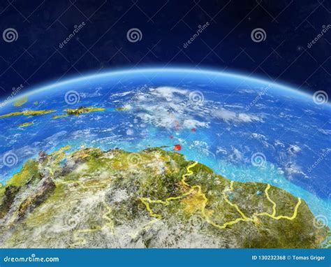 Caribbean On Earth From Space Stock Photo Image Of Saint Caribbean