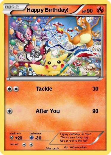 Pokémon Happy Birthday 123 123 Tackle My Pokemon Card