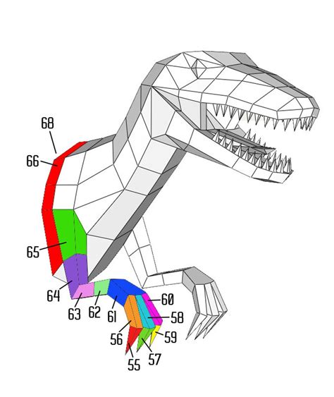 Papercraft Velociraptor Digital Template 3d Pdf Template Etsy