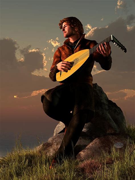 Bard With Lute Greeting Card For Sale By Daniel Eskridge