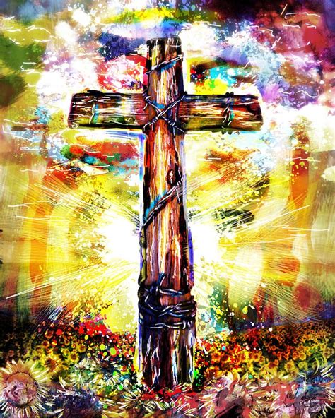 Christian Cross Art Print Cross Art Christian Painting Etsy