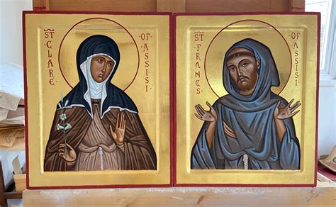 Assisi Diptych St Francis And St Clare Of Assisi By Peter Murphy St
