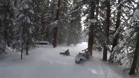 Ski Doo Snowmobile Crashs Into A Tree Youtube