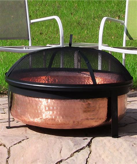 Find this pin and more on yard by renee dubs. Hammered Copper Fire Pit with Stand