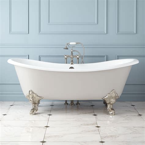 If the porcelain is worn, chipped, discolored, or cracked, the value of your cast iron tub will likely be lower. 72" Lena Cast Iron Clawfoot Tub - Monarch Imperial Feet ...