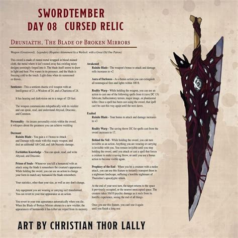 Christian Thor Lally On Instagram Swordtember⚔️ Day 08 Cursed Relic