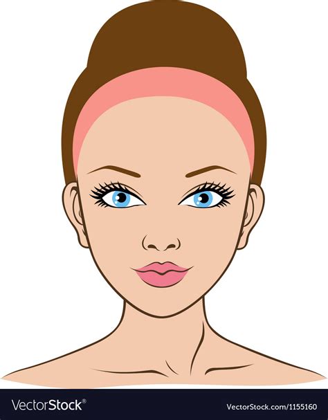 Woman Face Closeup Royalty Free Vector Image Vectorstock