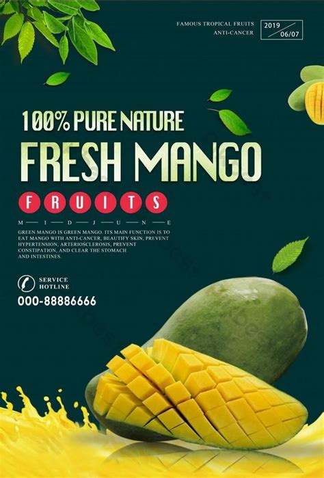 fresh fruit mango poster psd free download pikbest fresh fruit fruit fresh mangos