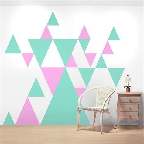 Geometric Pattern Giant Wall Sticker Set By Oakdene Designs