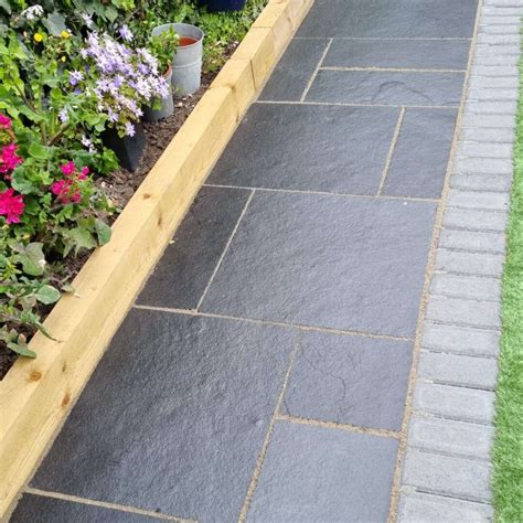 Black Limestone Paving Kotah Indian Limestone Paving Slabs