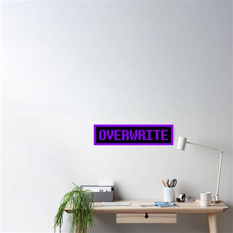 Underverse Overwrite Button Poster For Sale By Midnightark Redbubble