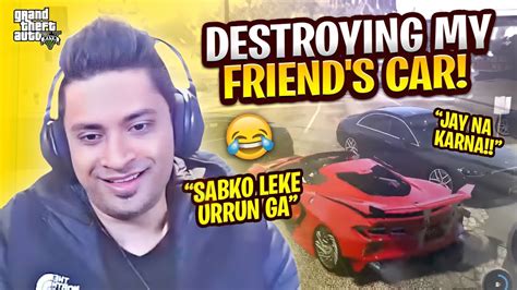 Destroying My Friends Million Dollar Car Gta 5 Gameplay Hindiurdu