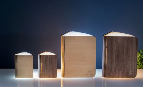 Gingko Smart Book Light Natural Wood