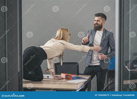 businesswoman seducing boss man at office table stock image image of secretary staff 120698479
