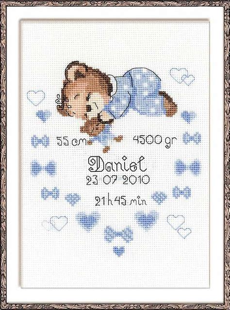 Boy Birth Sampler Cross Stitch Kit By Riolis The Happy Cross Stitcher