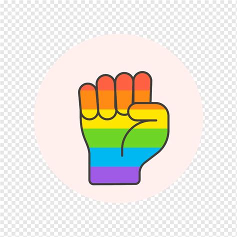 Puño bandera mano lgbtq icono de ilustraciones LGBT png PNGWing