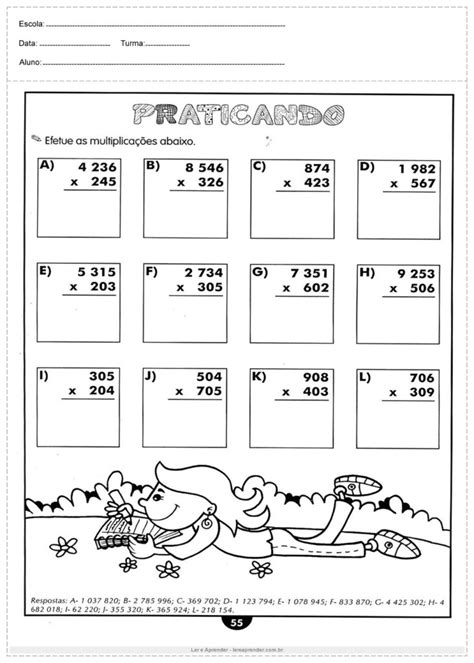 100 Atividades De Matemática Para Imprimir Ler E Aprender