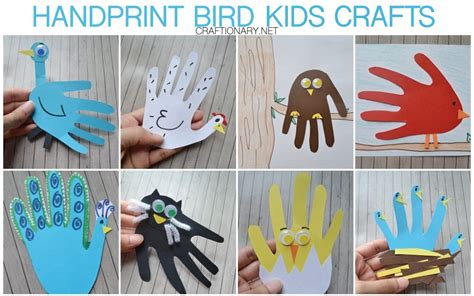 9 Handprint Animal Paper Birds Craft Ideas For Kids Craftionary