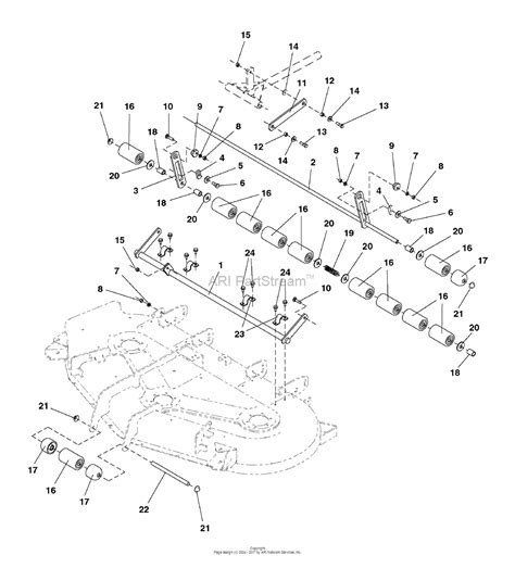 Simplicity 1693753 54 Mower Deck Parts Diagram For 54 Mower Roller