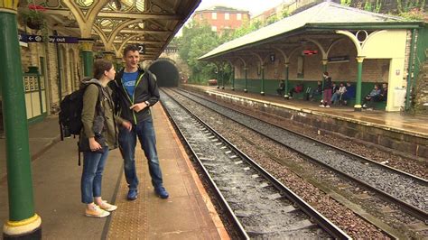platform shoes couple s bid to step out on all britain s railway stations bbc news