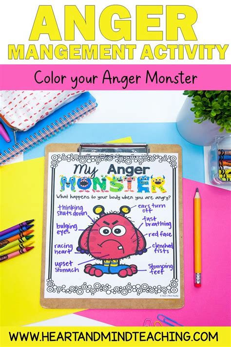 my anger monster activity anger anger management activities monster activities