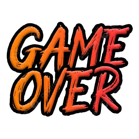 Game Over Clipart Transparent Png Hd Game Over Brush Style Text Png