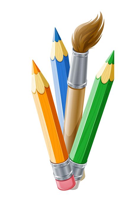 Clipart Pencil Paintbrush Clipart Pencil Paintbrush Transparent Free