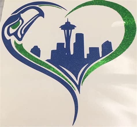 Seahawks Heart Glitter Decal By Shelbyssweetboutique On Etsy