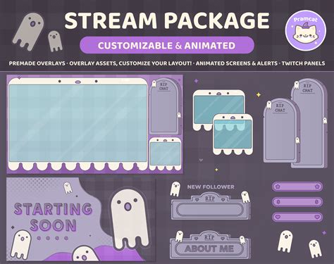 Halloween Stream Package Twitch Overlay Animated Alerts Etsy