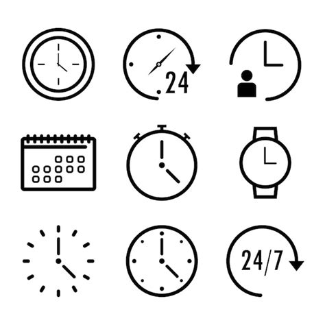 Premium Vector Set Of Clock And Watch Vector Icons Time And Schedule