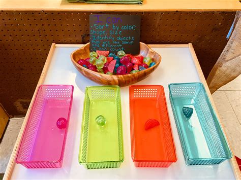 Light Table Color & Fruit Sorting | Sorting by color ...