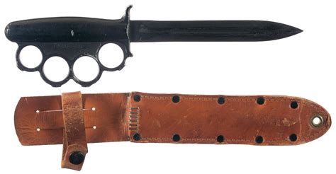 Wwii Everitt 2nd Model Trench Knife With Scabbard Rock Island Auction