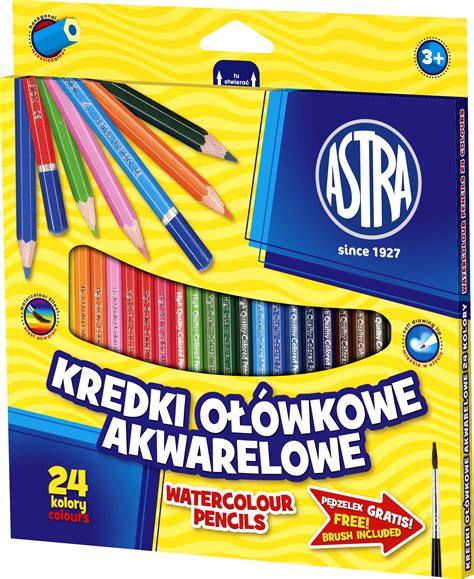 Astra Kredki ołówkowe akwarelowe 24 kolorów w sklepie ...