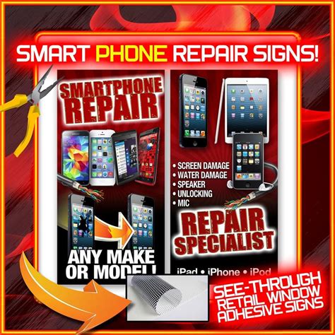 Smart Cell Phone Repair Banner Poster Sign Computer Repair Iphone Ipad