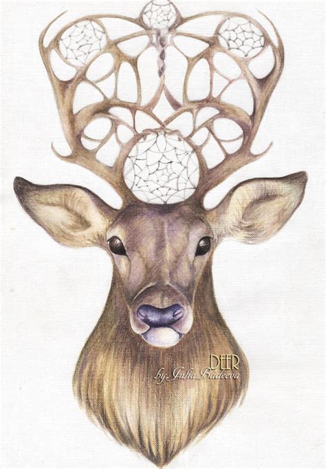Deer Pencil Drawing By Juliabadeeva On Deviantart