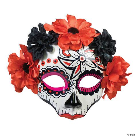 Day Of The Dead Skull Mask Oriental Trading
