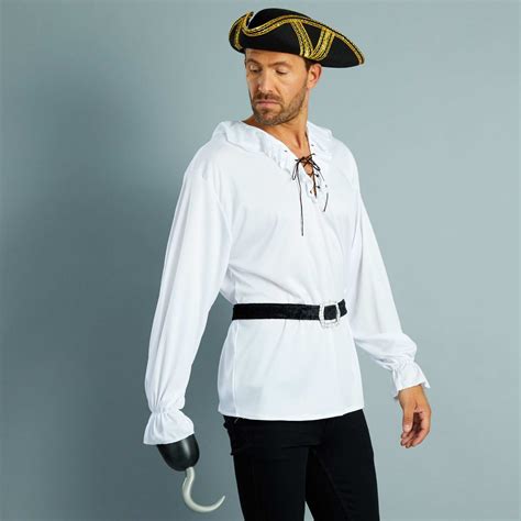 Disfraz De Pirata Con Camisa Cinturón Hombre Blanco Kiabi 1000€