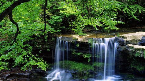Waterfall Wallpaper And Background Image 1366x768 Id