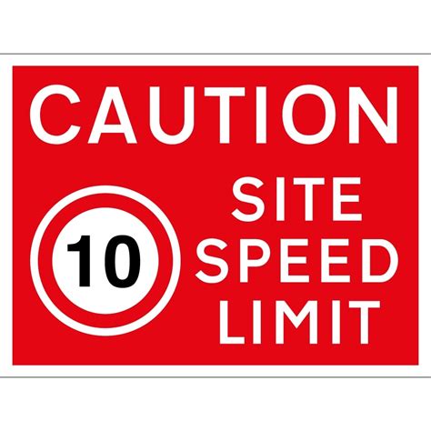 Site Safety Sign 10 Mph Speed Limit Safety Sign Construction Site