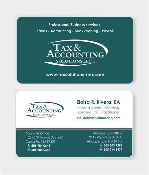 Modern Elegant Accounting Business Card Design For A Company By