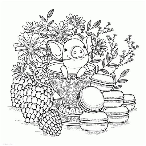 New Adult Coloring Pages A Pig Coloring Pages Printablecom