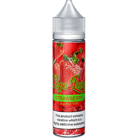 Vape Lovers Strawberry 0 Nicotine E Liquid 7030 Vgpg 50ml