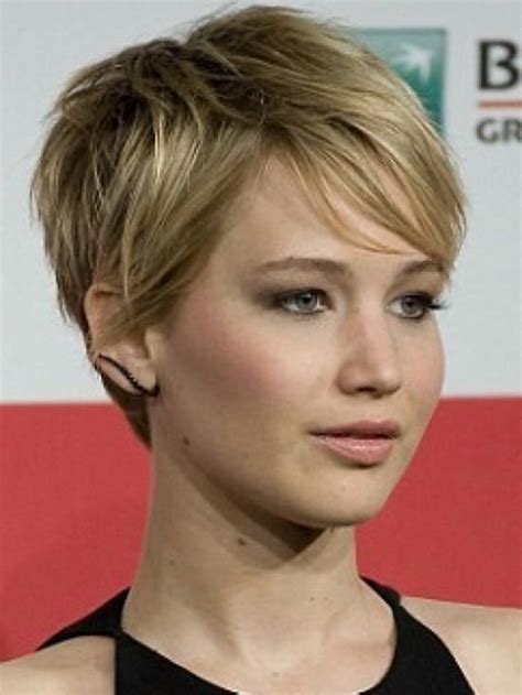 Jennifer Lawrence Short Brown Hairstyles Haircut For Older Women Short