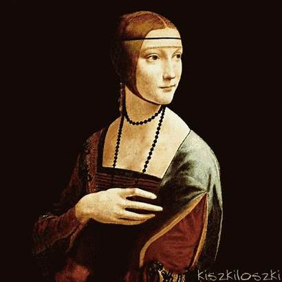 Da Vinci Leonardo Lady Ermine Painting Portrait
