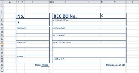 Plantilla De Recibos En Excel En 2020 Recibo Plantillas Gratuitas