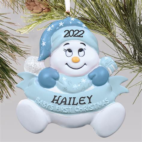 Snow Baby Personalized Babys First Christmas Ornament Tsforyounow