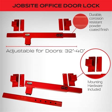 Equipment Lock Jodl Steel Job Site Door Lock Universal Theft Protection