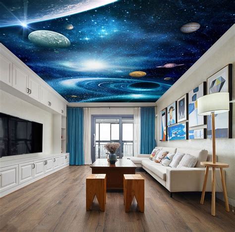 Universe Starry Sky Mural 3d Ceilings Mural 3d Wallpaper For Walls