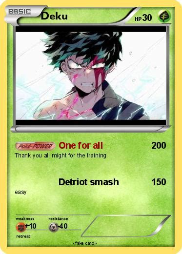 Pokémon Deku 291 291 One For All My Pokemon Card